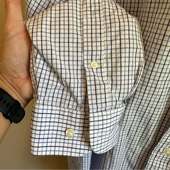 Kenneth Roberts Platinum Blue Pin Stripe Long Sleeve Botton Down Shirt - Picture 7 of 10